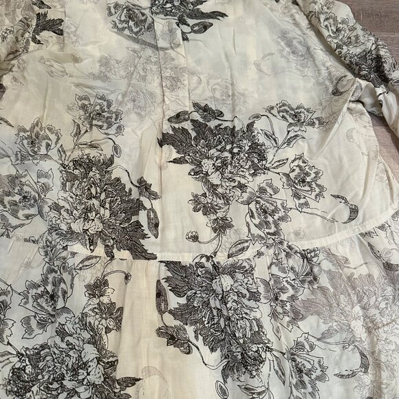 VINTAGE AMERICAN WOMENS XL CREAM TUNIC SHIRT BLOUSE - Picture 9 of 9